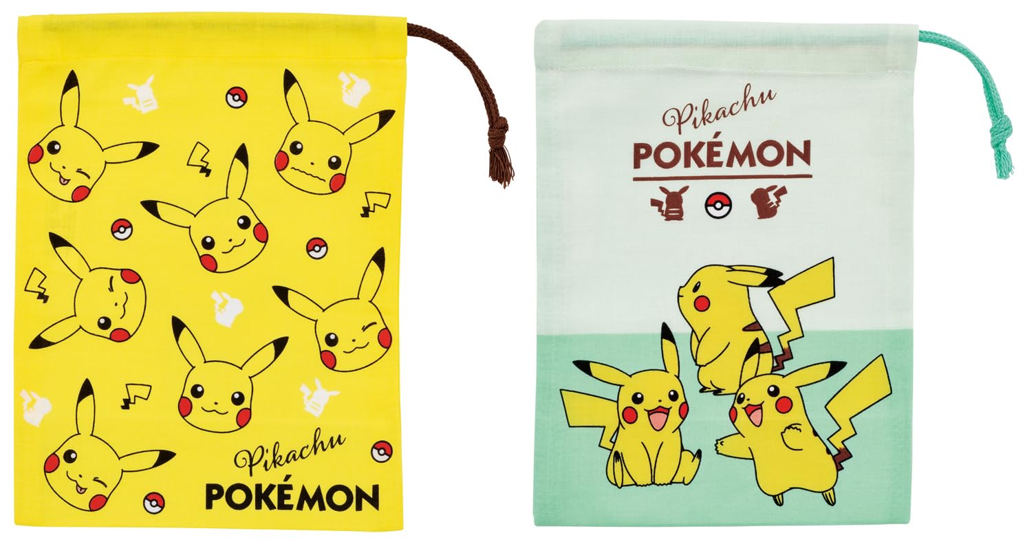 

Skater Cup Drawstring Set of Made in Pokemon Pikachu Children s Bags, Bags, 2, Japan, Design, KB63W-A