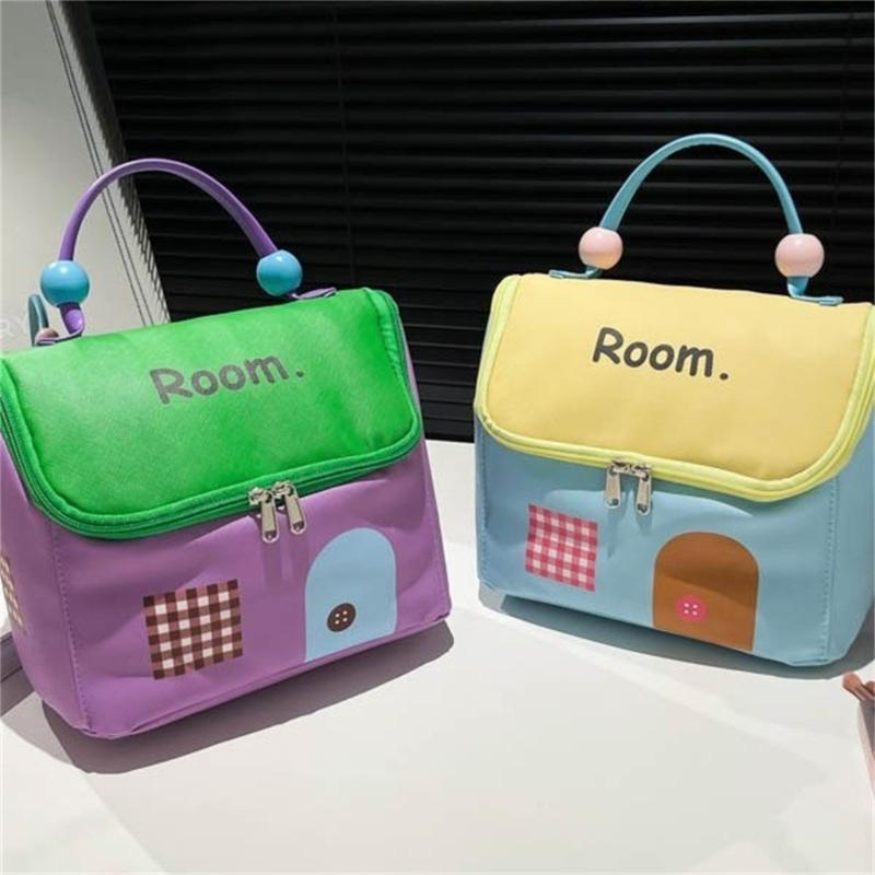 Sturdy Polyester Makeup Bag for Women Multiple Compartment Cosmetic Organizers Waterproof Portable Carry Case Use