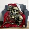 Skull Art Flannel Blanket Throw Blanket Soft Warm Sofa Bed Camping Car Home Decor Unique Christmas Gift C9301687
