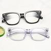 High-End Anti-Blue Light Thick Frame Glasses, Myopia-Compatible, Ultralight Browline Design.