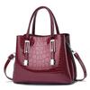 Fashionable Bright Leather Handbag for Women, European and American Stone-patterned Women's Foreign Trade Bags