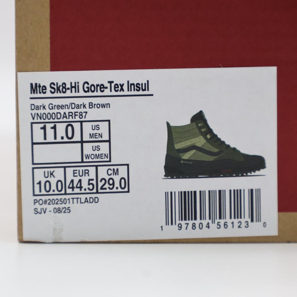 VN000DARF87 Vans Sk8-Hi GORE-TEX Insulated Dark Green Dark Brown (Men's)