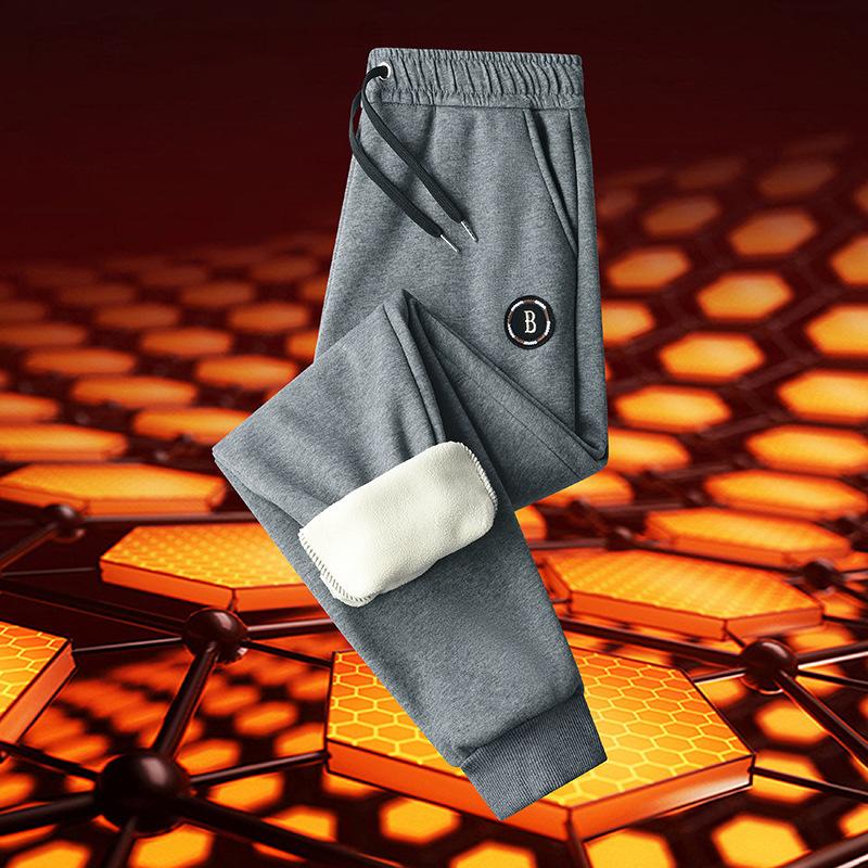 

Мужские брюки на флисовой подкладке Зимние утепленные повседневные брюки Свободного кроя Теплые брюки на подкладке из овчины с манжетами 5XL