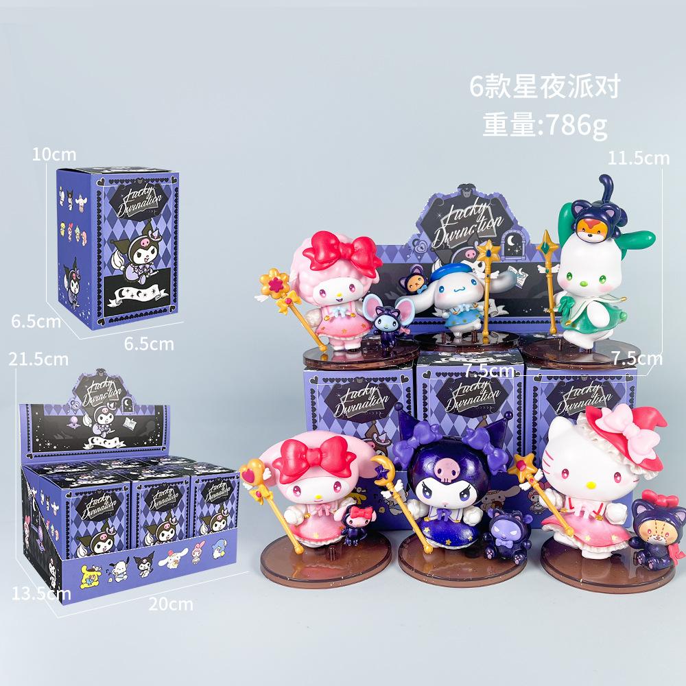 Original Sanrio Family Dessert Series Memo Blind Box Hand-Made Decorative Ornaments Birthday Gift Message Collect Toys