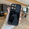 Animal Black Cute Cat Phone Case For iphone Apple 17 AIR 16 16E 11 12 13 14 15 XR Plus Pro Max Silicone Case Funda Shell Cover
