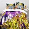Anime Saint Seiya LOST CANVAS Bedding Set Duvet Cover Bed Set Quilt Cover Pillowcase Comforter King Queen Size Boys Adult
