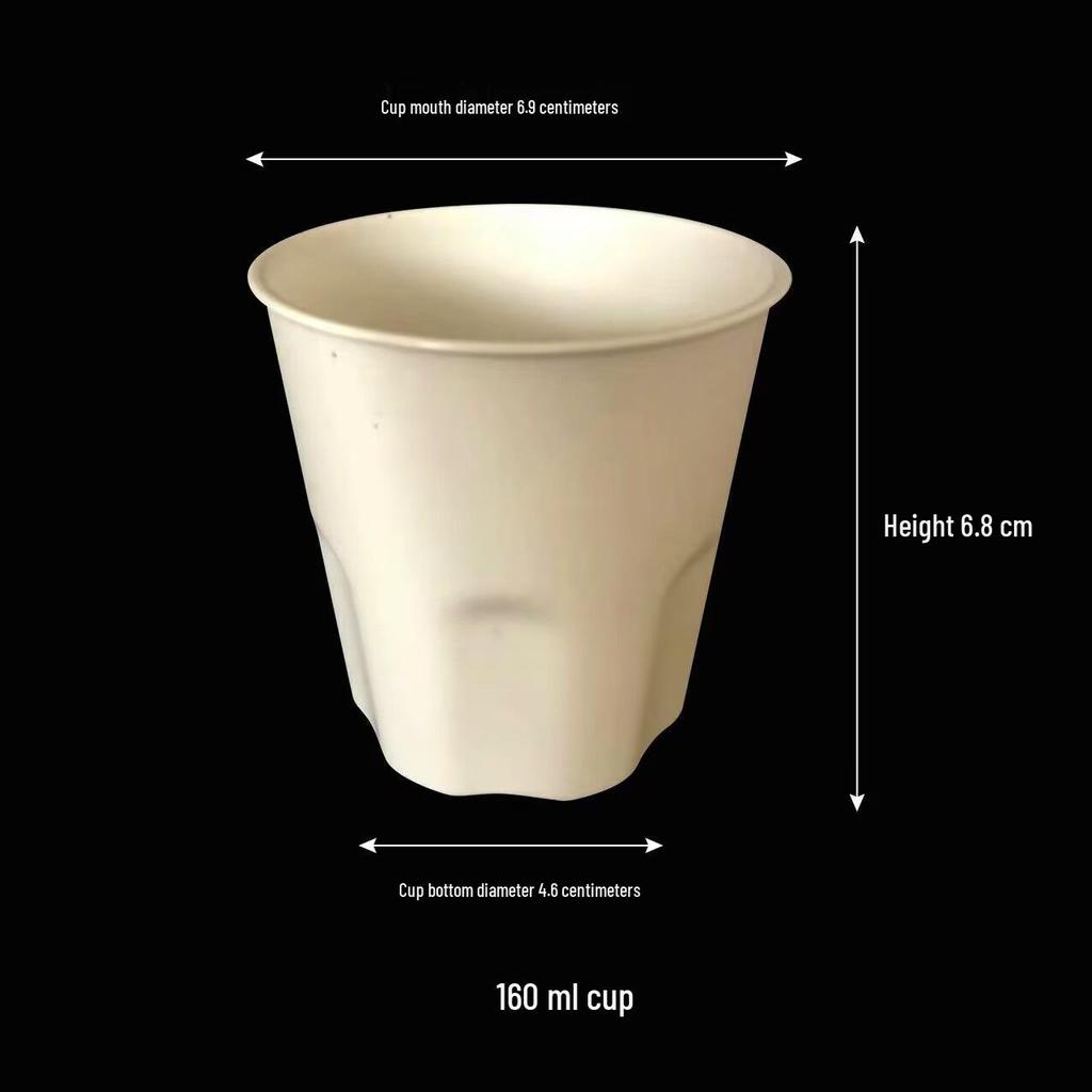 Reishülsen Umweltfreundlicher 160ml Zersetzbarer Geschirrbecher - Lebensmittelqualität