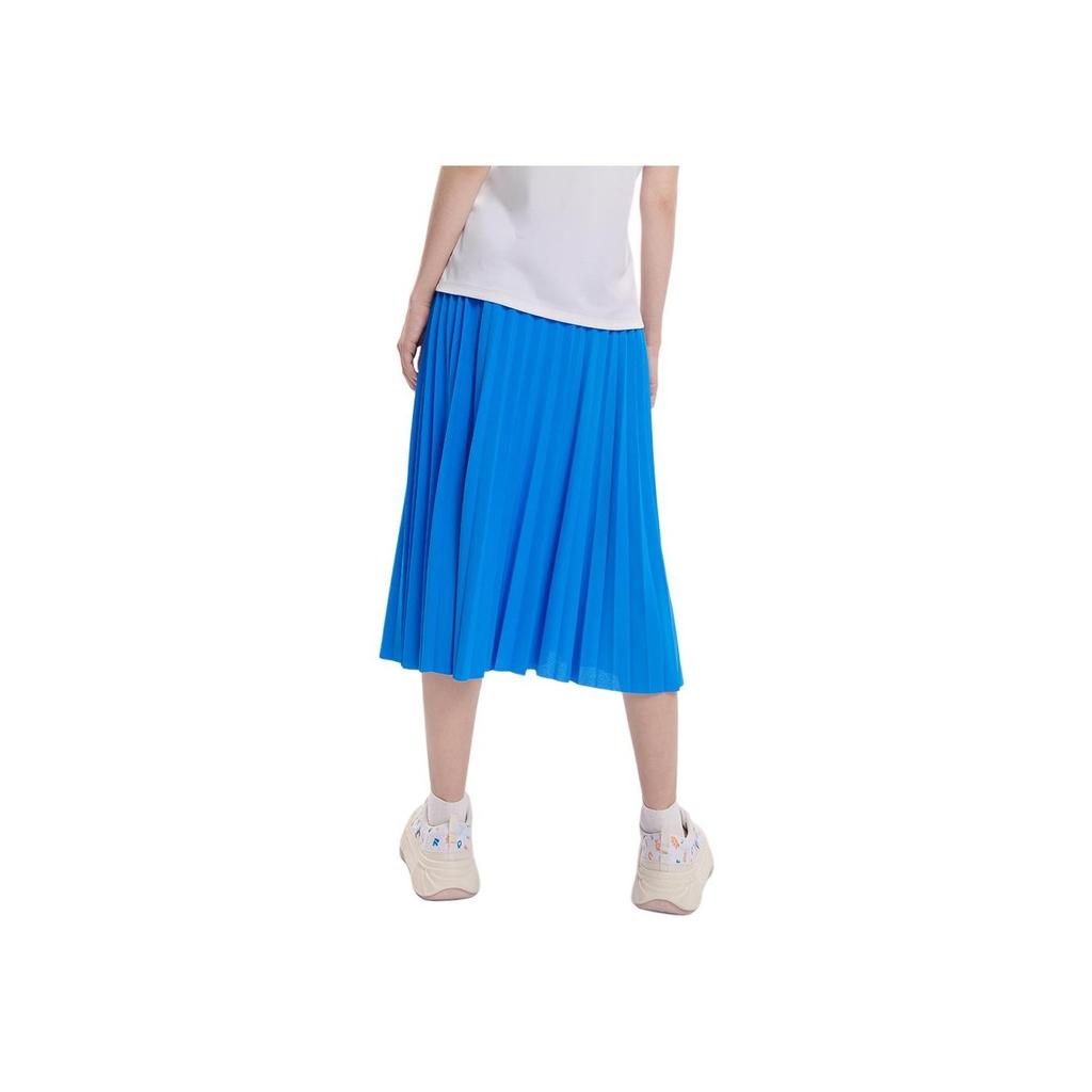 FILA 2023 Summer New Casual Fashion Versatile Knitted Long Dress Women dresses Blue F11W338301F-BU
