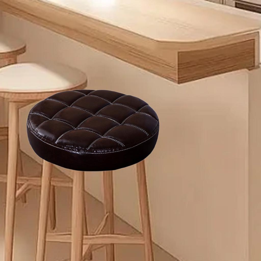Round Bar Stool Seat, PU Leather Bar Stool Chair Accessory, Padded Stool Seat Panel for Home Salon
