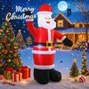 5.9FT Holiday Lighting LED Inflatable Christmas Santa Claus Wave Arm Toys Xmas Yard Party Supplies Home Decoration Festive Gifts
