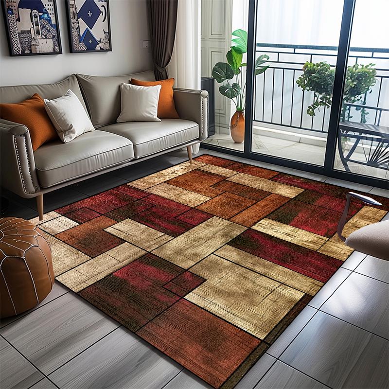 Modern Geometric Carpet Living Room Abstract Decoration Home Sofa Washable Big Size Rugs Bedroom Cloakroom Non-slip Floor Mats