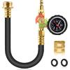 Boltigen Upgraded RV Winterizing Kit, 17'' RV Winterizing Hose With Oil Pressure Gauge & Control Valve, Air Compressor Sprinkler Blowout Adapter Kit,