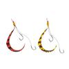JACKALL Ranbu Bing Switch Spare Rubber Hook Set Step #10/#9 Orange & Red/Striped Set