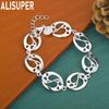 925 Sterling Silver Openwork Heart Bracelet - Banquet Gift Jewelry