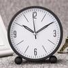 Metal Shell Alarm Clock Creative Student Bedside Silent Walking Clock Living Room Bedroom Place Stylish Desk Clock