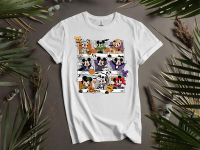 Halloween Poster Mickey Moods T-shirt T Shirt Men Women Unisex Tshirt K1035