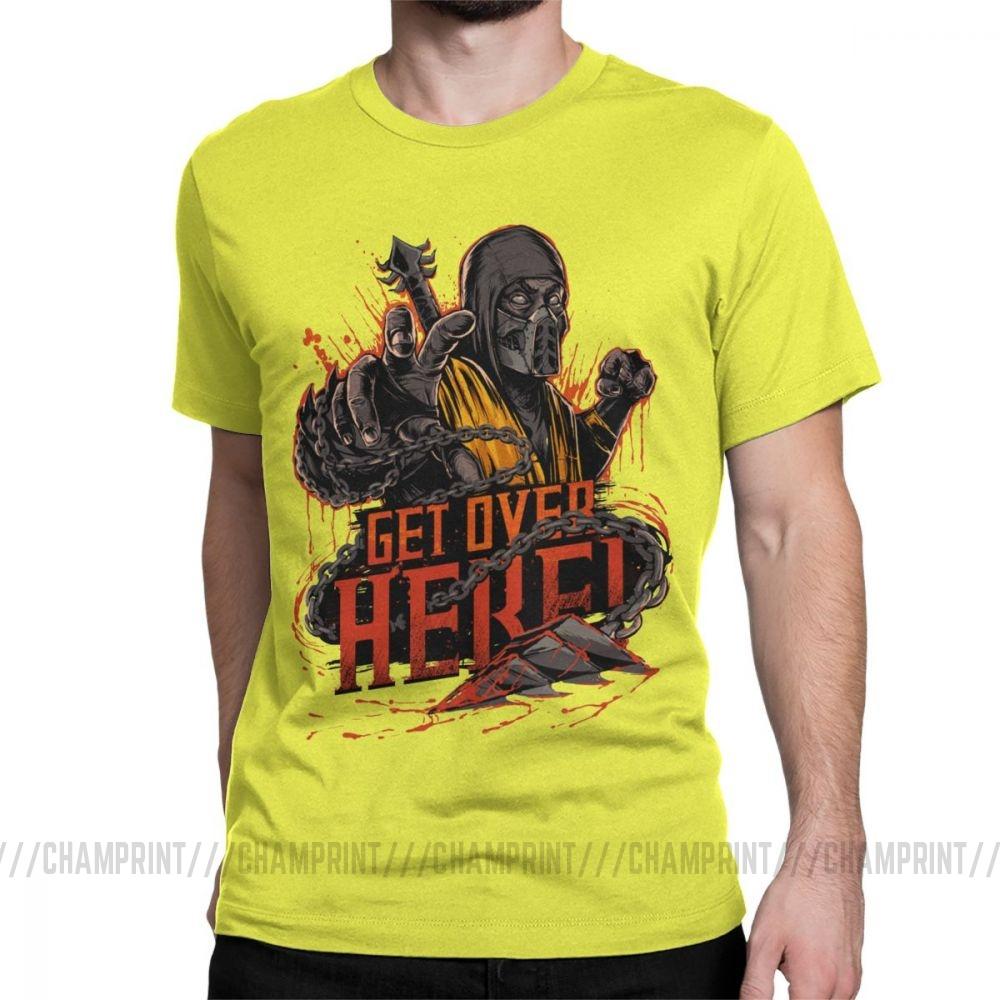 Scorpion Get Over Here Mortal Kombat 11 T Shirts Print Popular Fighting Game T Shirt