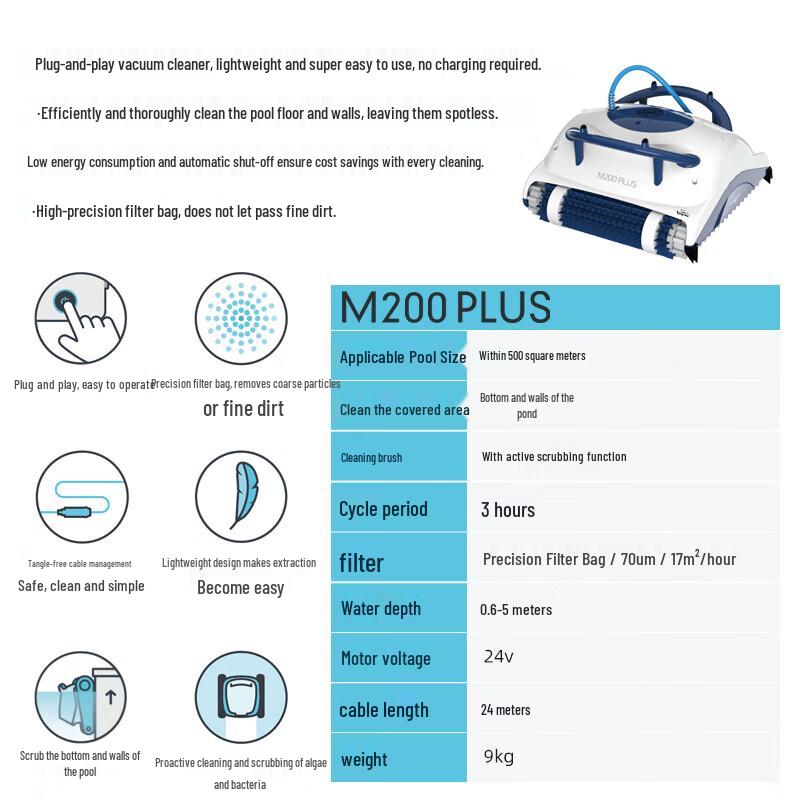 Yingjia Dolphin M200plus Robotic Pool Cleaner