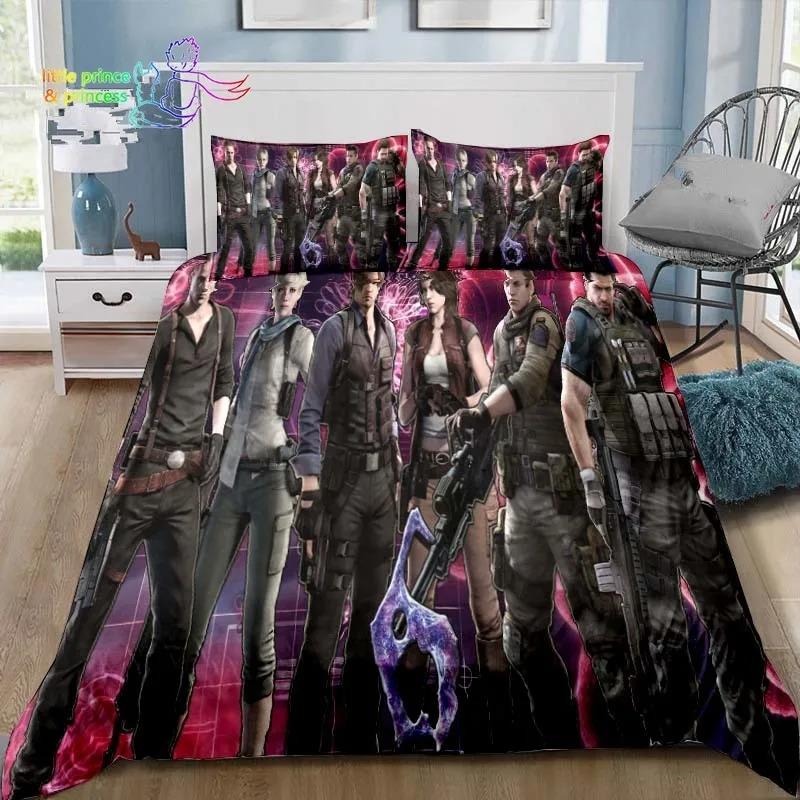 3D Print R-Resident Evil Games Gamer Bedding Set Single Twin Full Queen King Size Bed Set Adult Kid Bedroom