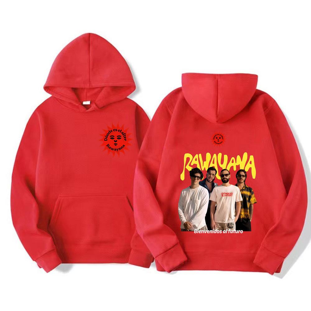 Rawayana Album Tour Print Sweatshirts Men Women Vintage High Street Hoodie Loose Comfort Long Sleeve Hoodies