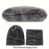 Winter Hats Knit Cap Men and Women Wool Hat Coral Fleece Scarf Outdoor Riding Hat Warm Thickening Plus Wool Neck Protect Cap