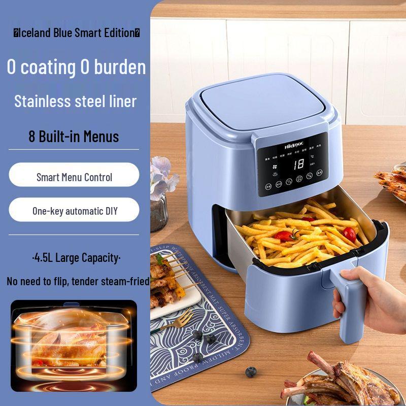 

Аэрофритюрница-духовка с сенсорным экраном из нержавеющей стали, большой вместимости и с интеллектуальной функцией автоматического приготовления на пару для нежной жарки