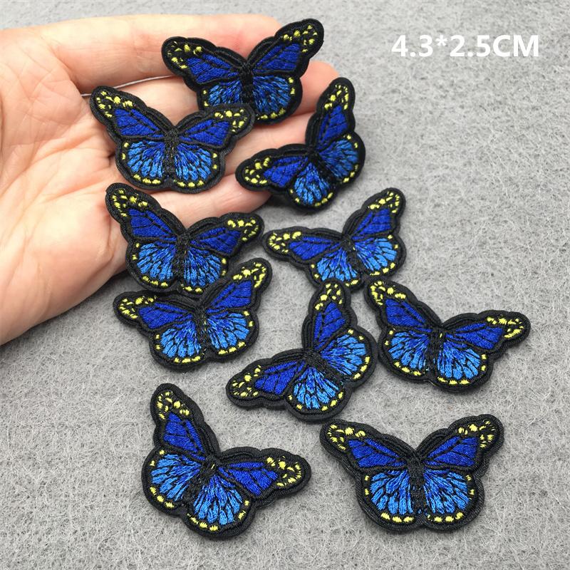 10Pcs Butterfly Patches Applique For Clothing Embroidery Patches On Clothes Diy Ironing Sewing Children Kids Stickers