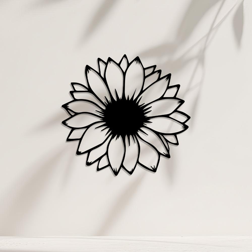 Vintage Metal Sunflower Wall Art Iron Sculpture Indoor Outdoor Home Decor