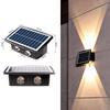 Lampă LED de perete pentru exterior, impermeabilă: Lumină solară cu funcție sus-jos pentru grădină și pereți exteriori