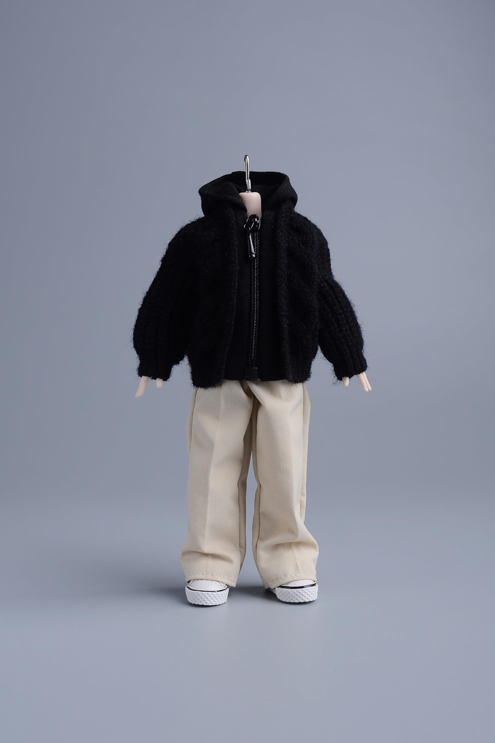 

LOUGIDBVAZ Men s and Women s Clothing, 112 Scale 112 Scale Sweater Coat Set, Knit Coat, Casual Straight Stock, Winter Cap Set (Head and body not