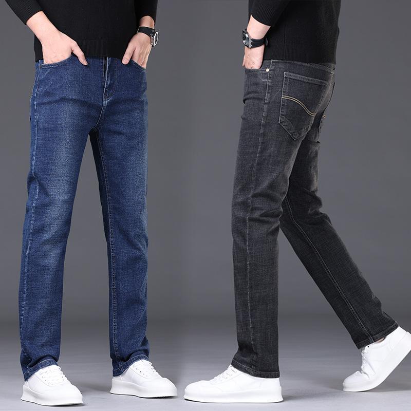 Spring And Autumn Style High-Quality Denim Jeans For Men With Stretch Straight Fit And Casual Men'S Denim Pants
