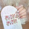 2024 New 24Pcs One Box Wearable Press On Fake Nails Butterfly Pearl Bowknot Flower Fashion Wear Nail Wedding Party Nail Patch