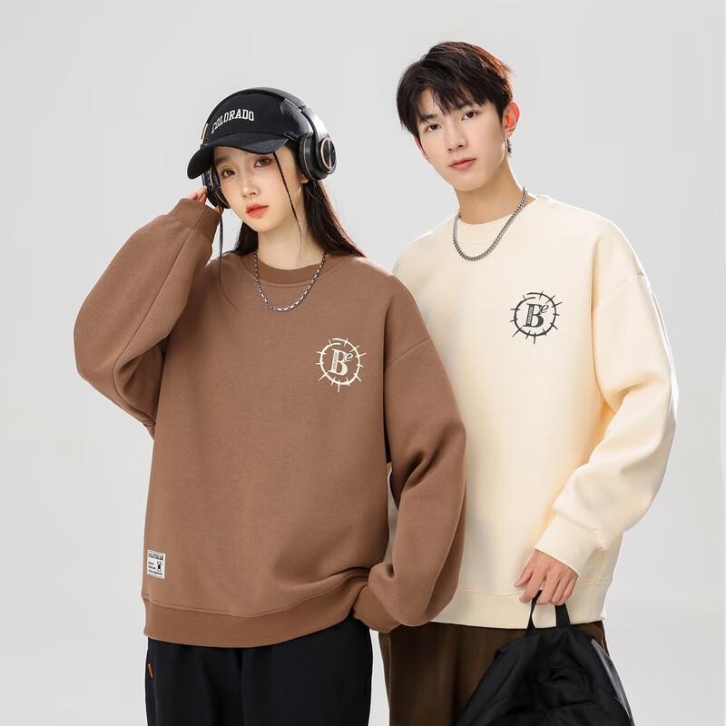 Fengxun Unisex Locker geschnittenes bedrucktes Rundhals-Sweatshirt