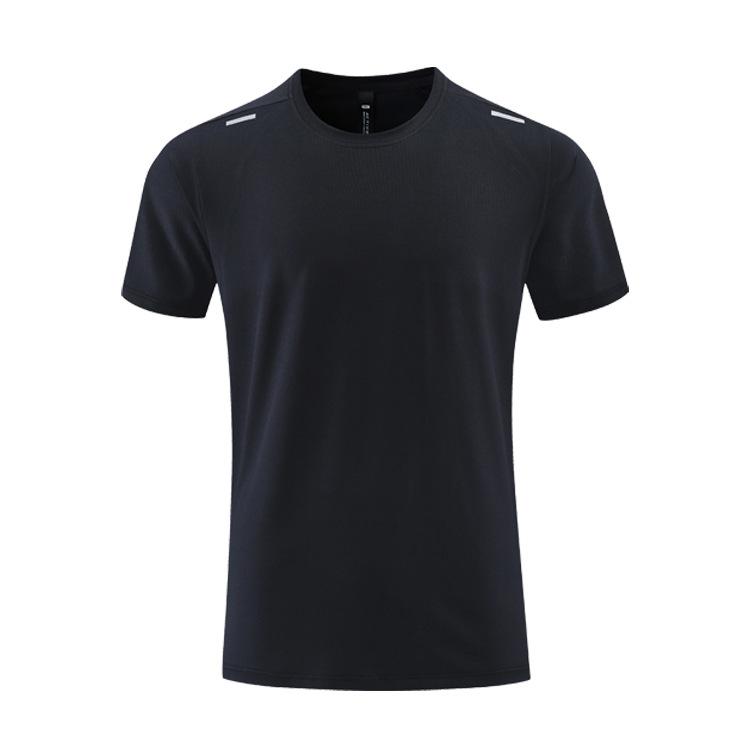 Sport Rundhals Locker Kurzarmshirt für Herren, Schweißableitend Schnelltrocknend Nadelöhr Kurzarmshirt
