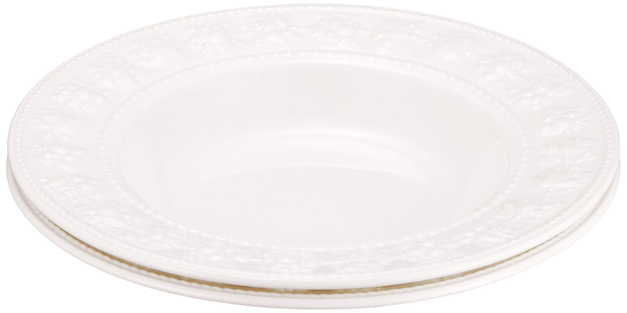 

[Официально импортировано] Wedgwood Festivity Ivory Пара суповых тарелок, 23 см, Свадебный подарок, 1054020