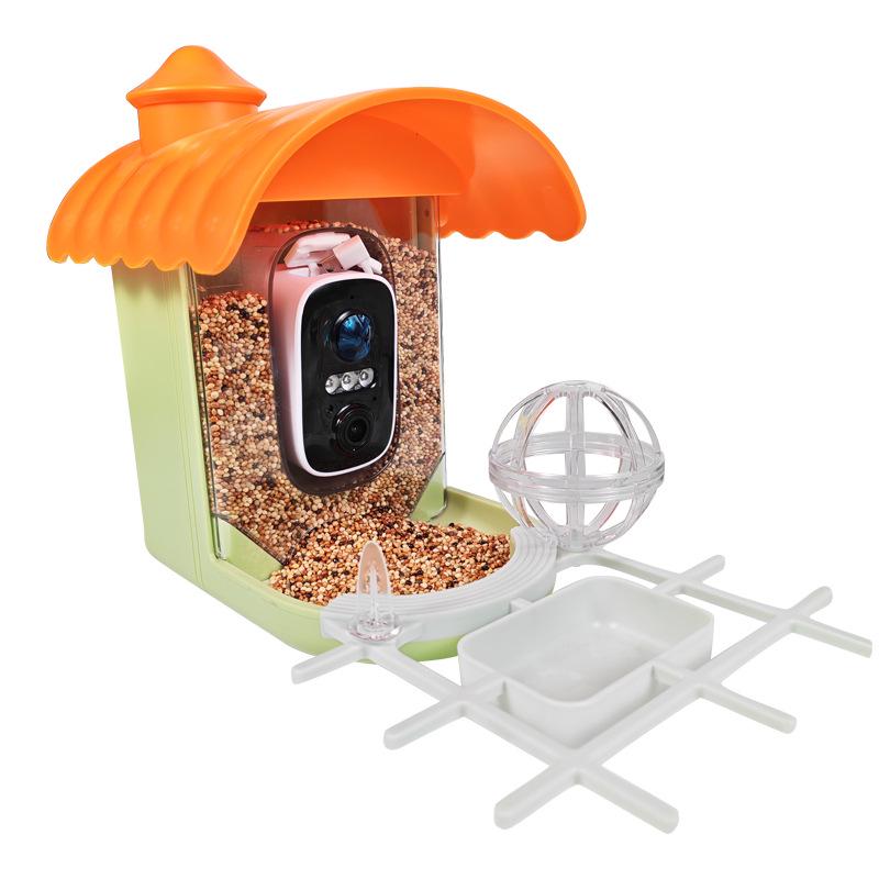 Smart Bird Feeder: Automatic Remote Pet Treat Dispenser & Custom Timer Smart Bird Feeder оранжевый