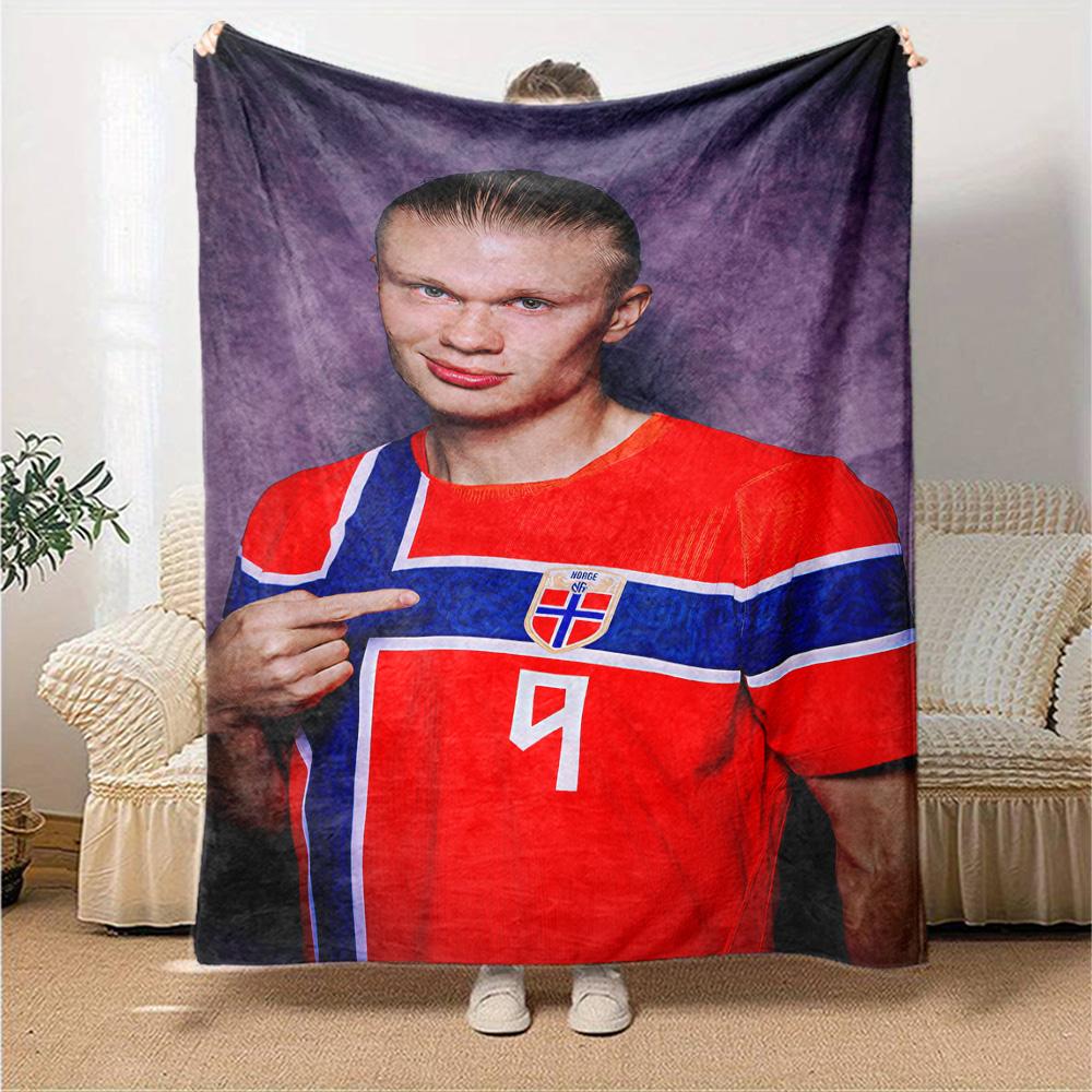 Haaland Blanket Warmthful Decor Suitable for Picnics Office Chair Livingroom for All Occasions Stylish Decor Birthday Christmas Gift Blanket