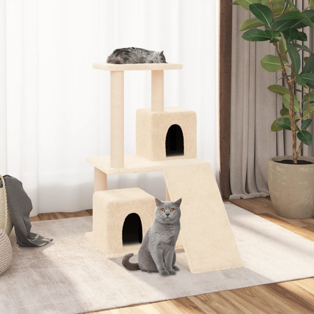 Scratching Post with Sisal Scratching Posts Cream 82 Cm