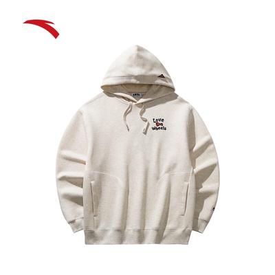 Anta Unisex Loose Fit Printed Hooded Sweatshirt