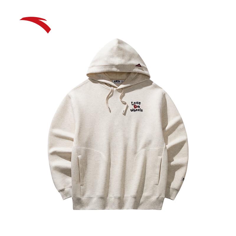 ANTA Unisex Loose Fit Printed Hooded Sweatshirt L