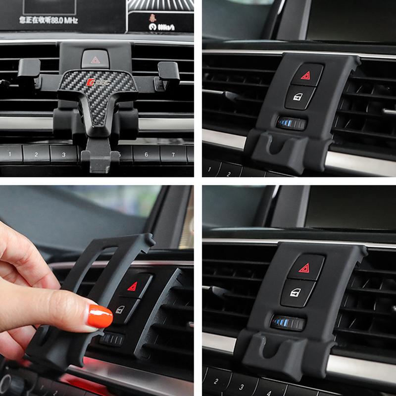 Guida a sinistra! Guida a destra! Per BMW Serie 3 F30/Serie 4 F32 2014- Supporto per Auto Porta Cellulare Supporto da Bocchetta d'Aria 1 Set