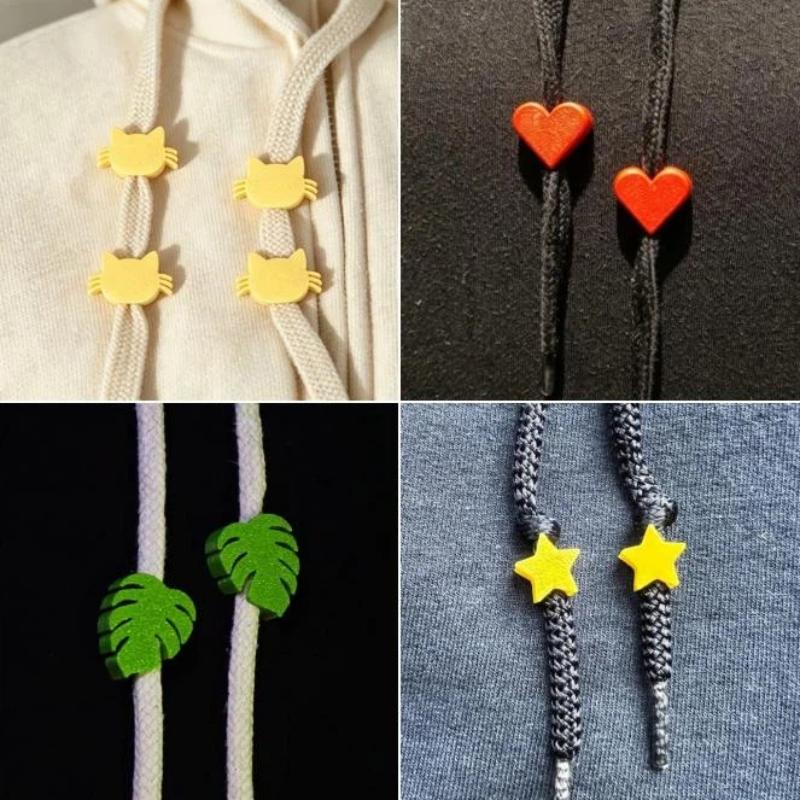 2 stk 3D Tegneserie Snorestop, Hættetrøje Snorestop Perler, Snoreender, Velegnet Til Hættetrøjer Og Sweatpants