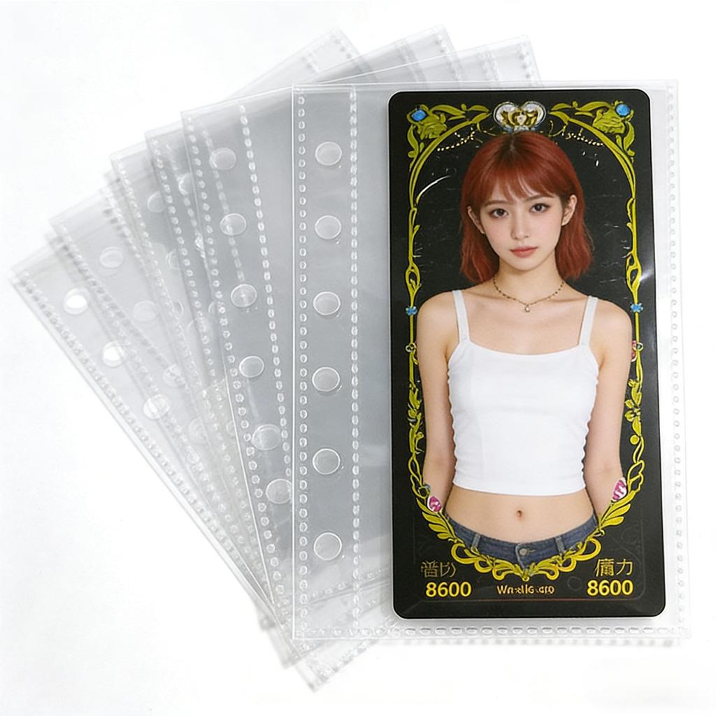 A7 Sticker Sheet 45 Transparent PP 6 Holes with Release Removable for Sticker Fan Planner Outer 87 x 132mm Refill, Sheets, Sheet, (20mm), Liner,