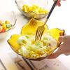 Nordic Golden Rim Petal Glass Salad & Fruit Bowl