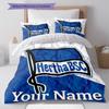 Hertha BSC Custom Name Pattern Bedding,Quilt Set Quilt Cover Pillowcase Home Birthday Gift(1 * Duvet Cover + 2 * Pillowcase, Without Core)