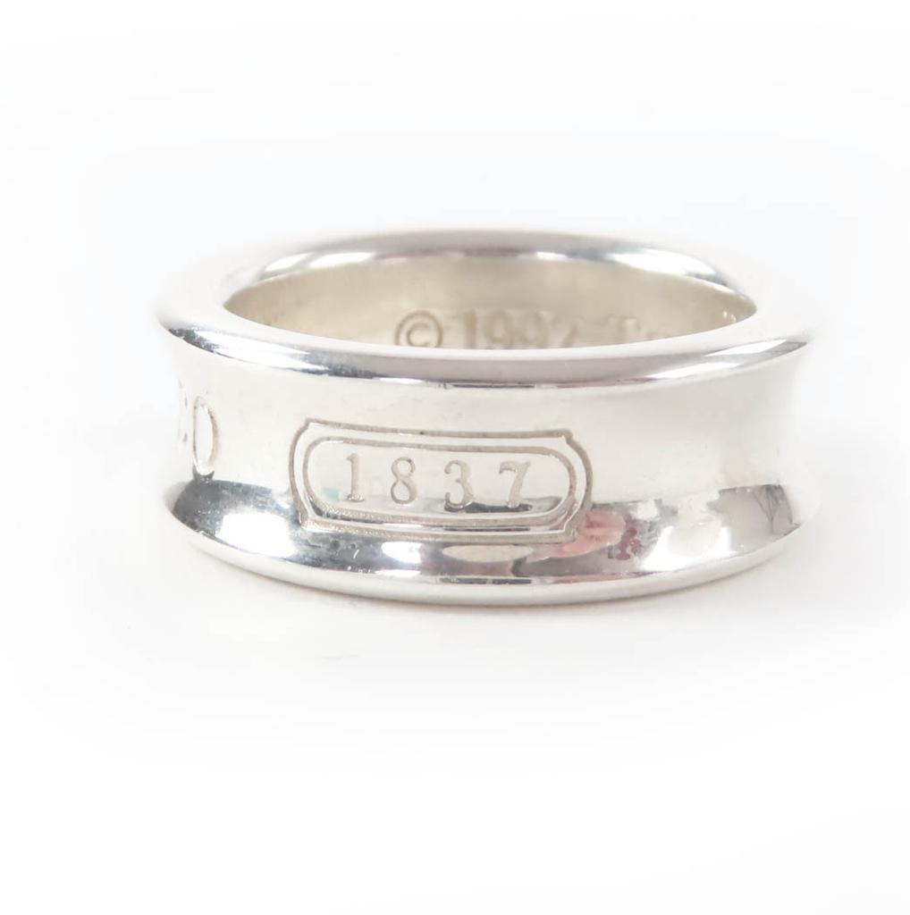 Excellent TIFFANY&Co. Ring 1997 Logo Design Narrow Silver 925 Women Used