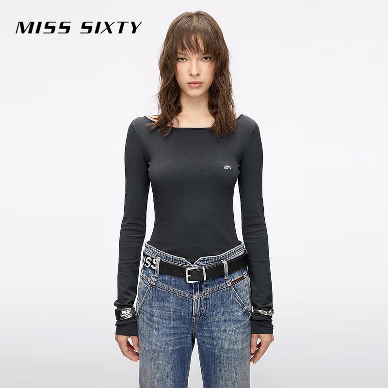MISS SIXTY Women s 2025 Fall Embroidered Short Knit Top S