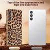For Samsung Galaxy A16 4G/5G Case Leopard Print PU Leather Coated PC + TPU Electroplating Phone Cover