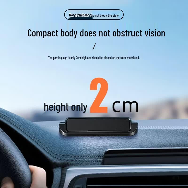 Aluminum Alloy Hidden Temporary Car Parking Phone Number Plate