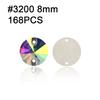 Yanruo AB Color Sew on Glass Crystal Sewing  Rhinestone Crystal Flat Back Rhinestone for Dresses